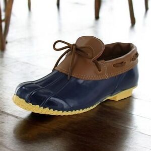 Corkys Blue and Brown Winter Rain Boots